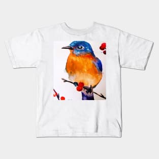 watercolor bird Kids T-Shirt